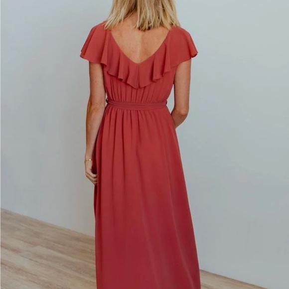 Baltic Born Katya Ruffle Dress - Rosewood - Picture 2 of 5